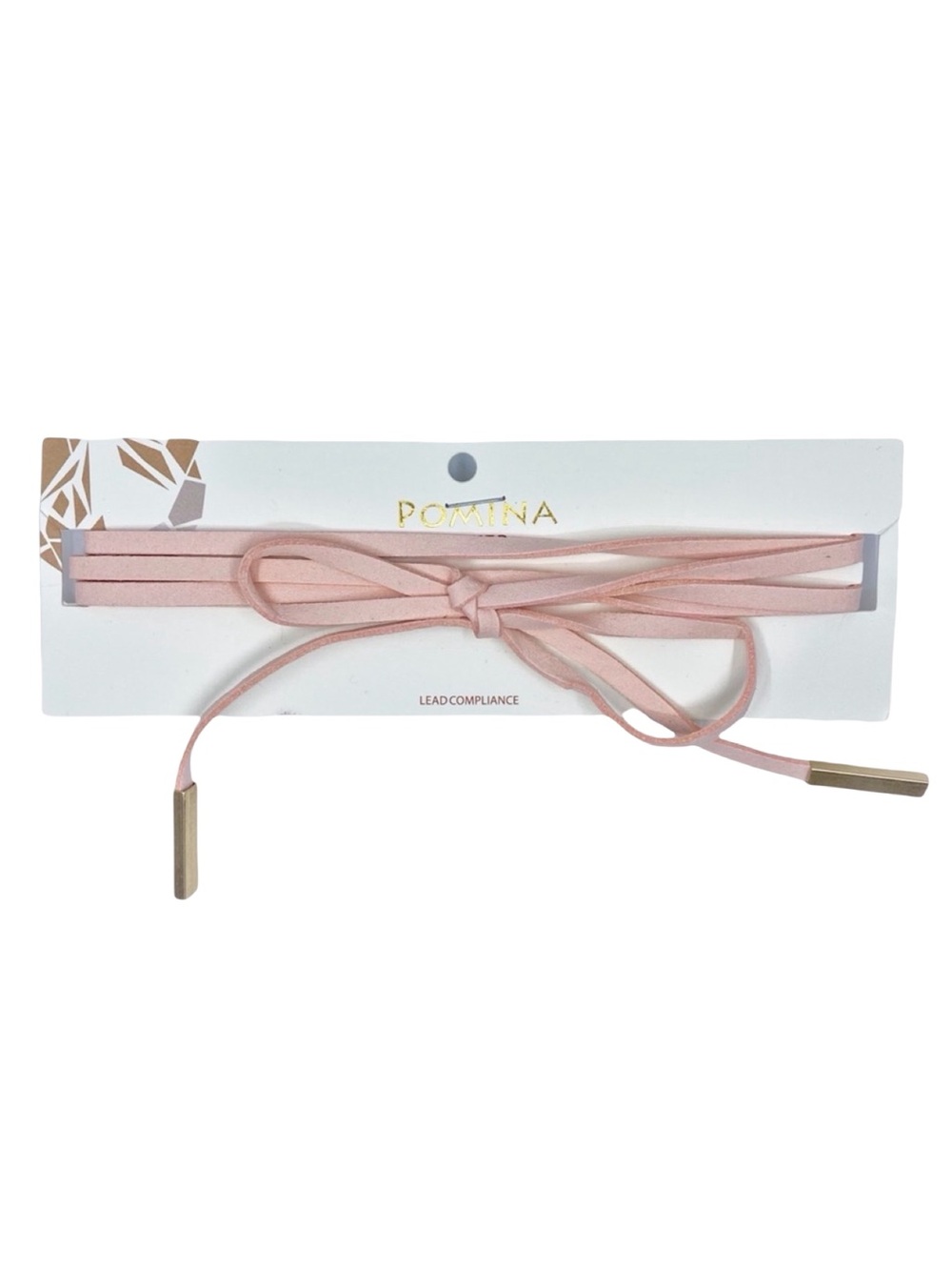 Pomina Pink Faux Suede Wrap Choker/Necklace